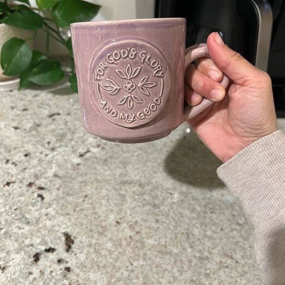 Purple Ceramic Mug with Inspirational Quote - Picture 4 of 5